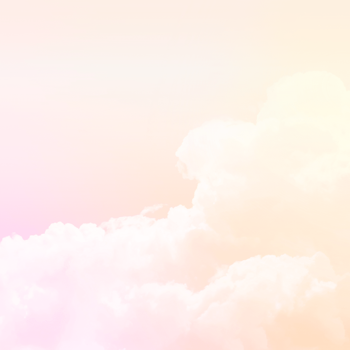 Pink pastel sky background. Fantasy beautiful white fluffy clouds on soft pink sky. Pale pink gradient on smooth cloudscape. Cloudy abstract on magical sky
