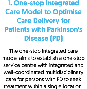 1. One stop Integrated Care Model to Optimise Care Delivery for Patients with Parkinson’s Disease (PD) The one stop i...
