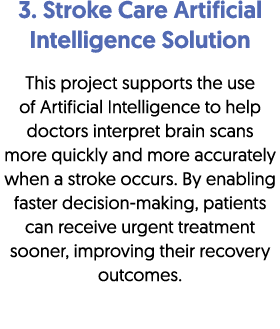 3. Stroke Care Artificial Intelligence Solution This project supports the use of Artificial Intelligence to help doct...