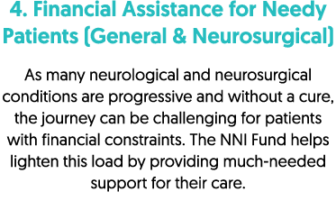 4. Financial Assistance for Needy Patients (General & Neurosurgical) As many neurological and neurosurgical condition...